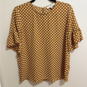 LOFT Golden Patterned Blouse